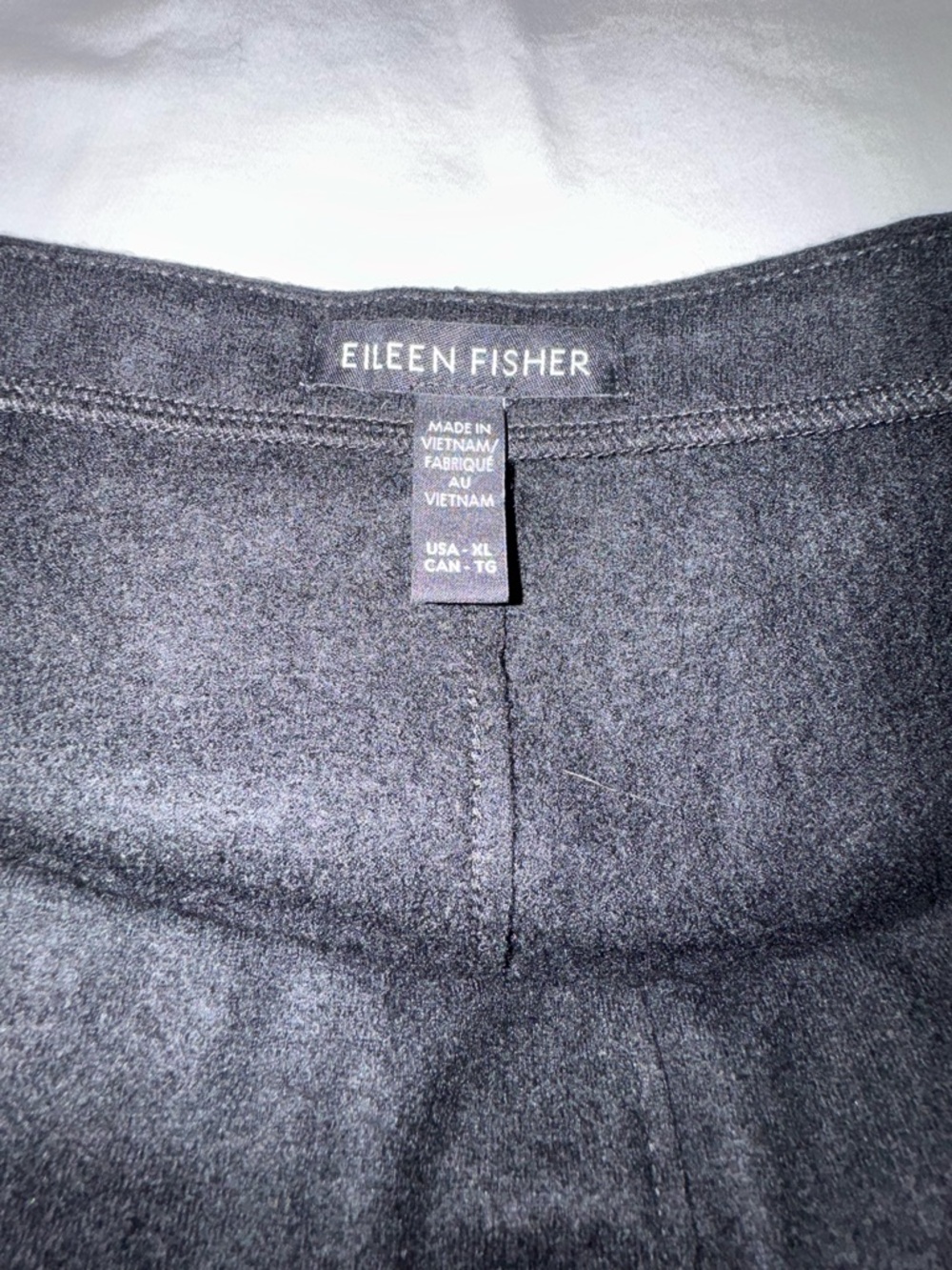 EILEEN FISHER Black Wool A Line Maxi Skirt L